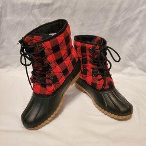 Checkered Past Plaid Women's Duck Boots